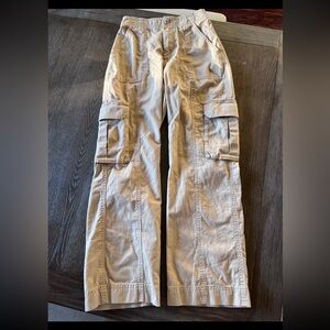 Abercrombie Curve Love Relaxed Khaki Cargo Pant size 00